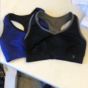Pair of sports bras.